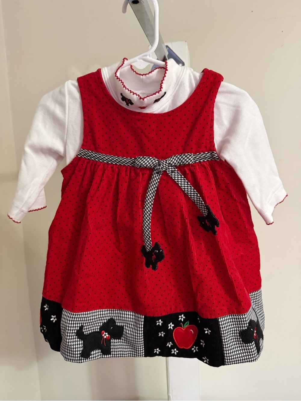 Rare Editions Scottie Dog Pinafore Dress